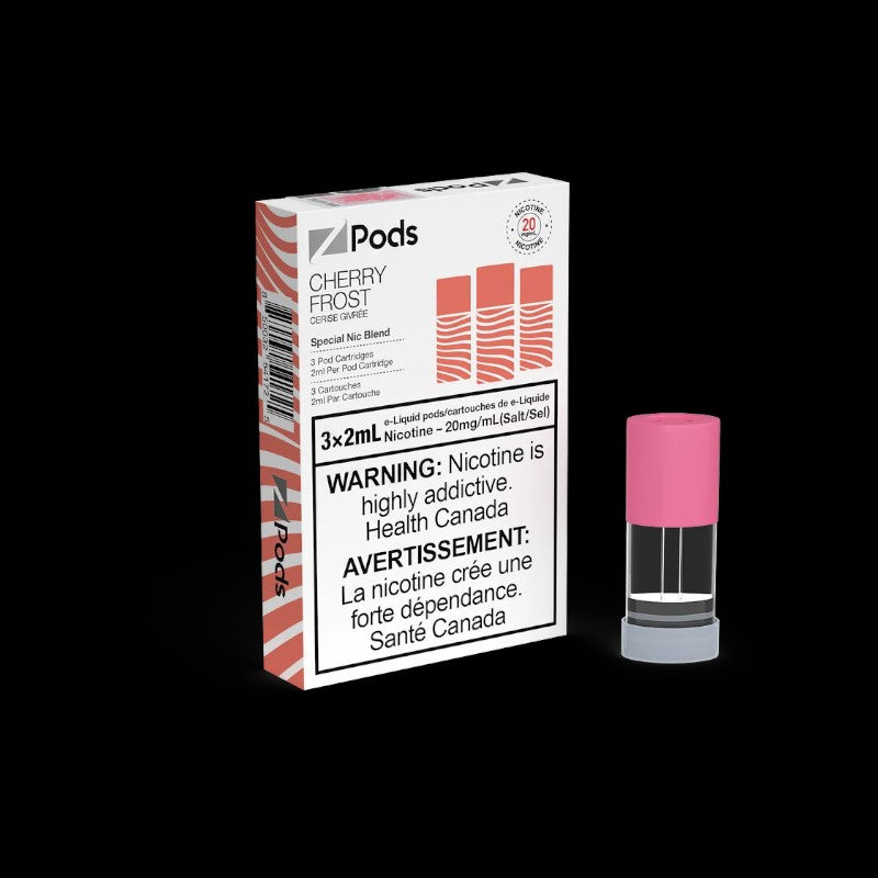 Z Pods Mint flavour, balanced nicotine blend, smooth yet powerful throat hit, ideal for Ontario and Quebec vapers.