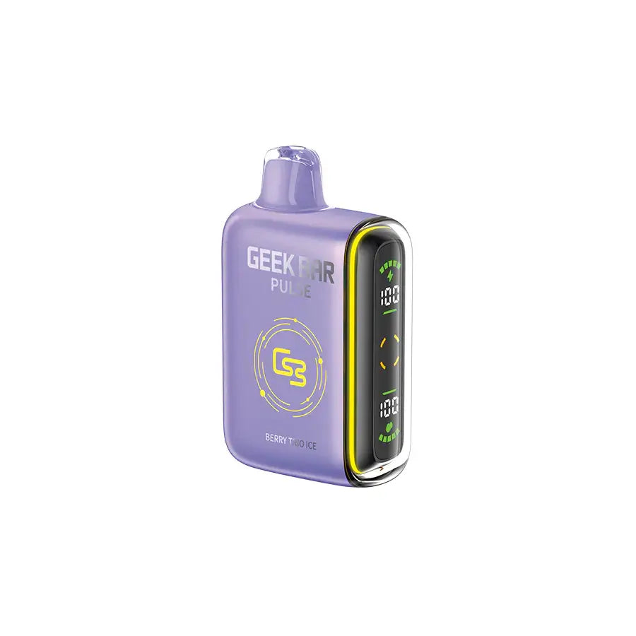 Geek Bar Pulse 9K White Grape Ice flavour disposable vape, up to 9000 puffs, adjustable airflow, Boost Mode for smooth vaping, ideal for Ontario and Quebec vapers.