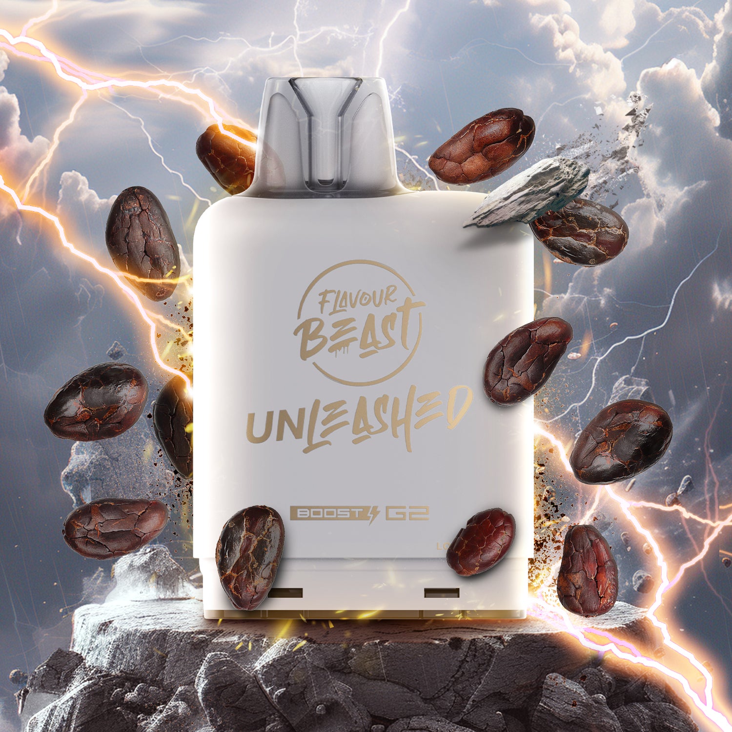 Flavour Beast Level X Unleashed Boost G2 Pod 25K, Craving Crazy Cocoa flavour pod with advanced Boost technology delivering double the flavor intensity, ideal for Ontario and Quebec vapers.