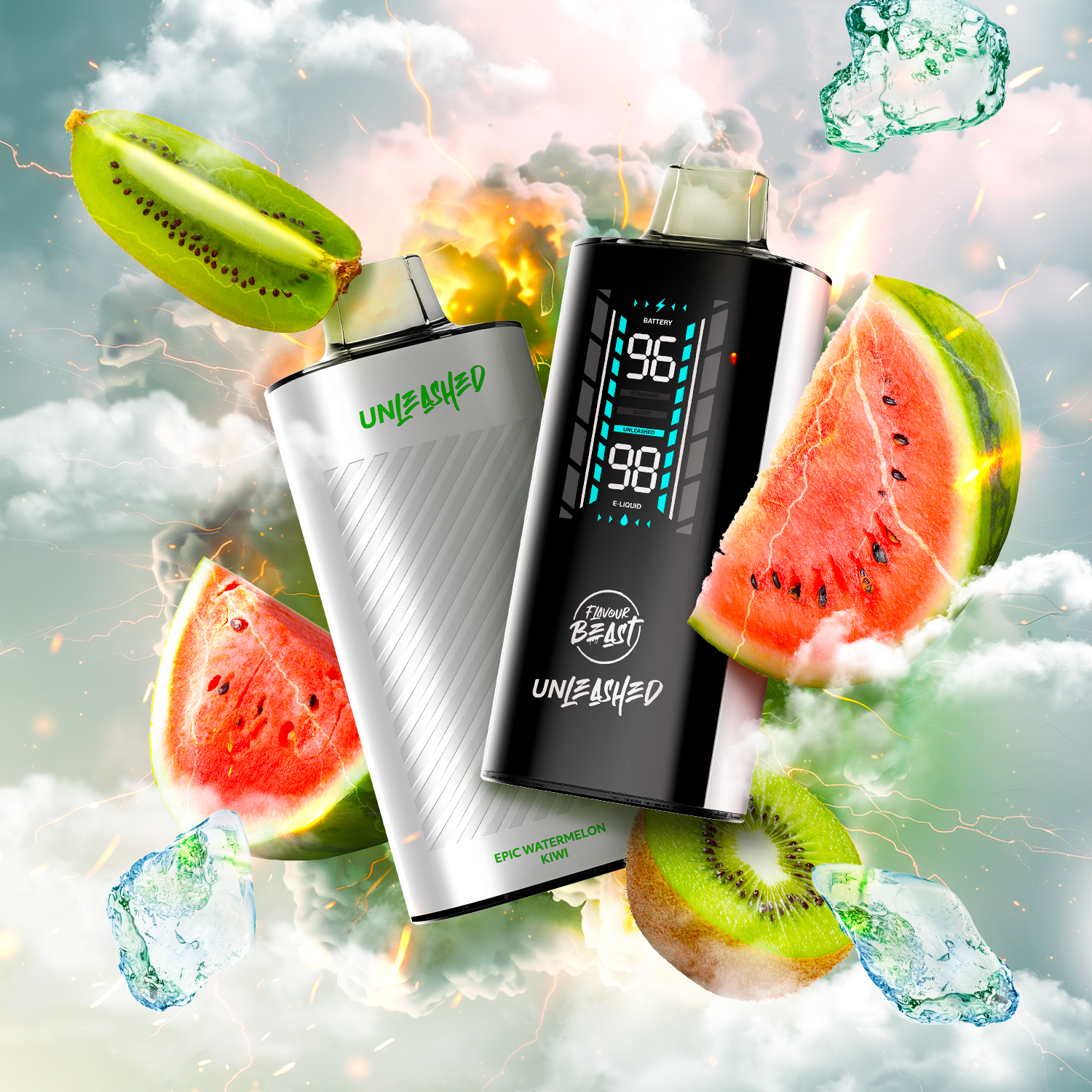 Flavour Beast Unleashed DCP 20K, Epic Apple Peach flavour, smooth dual-coil vape device delivering balanced and superior performance, perfect for Ontario and Quebec vapers.