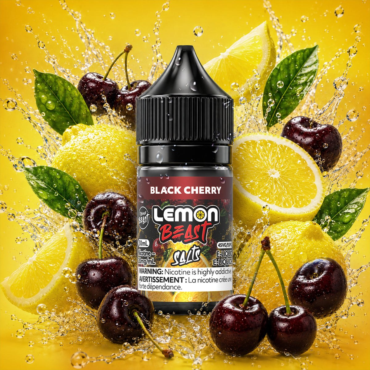 Flavour Beast Lemon Beast E-Liquid 30mL in Black Cherry Lemon flavour | Supa Vapes Canada