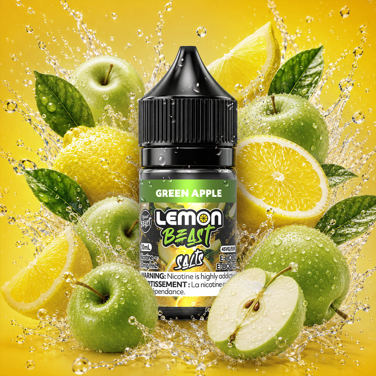 Flavour Beast Lemon Beast E-Liquid 30mL in Green Apple Lemon flavour | Supa Vapes Canada