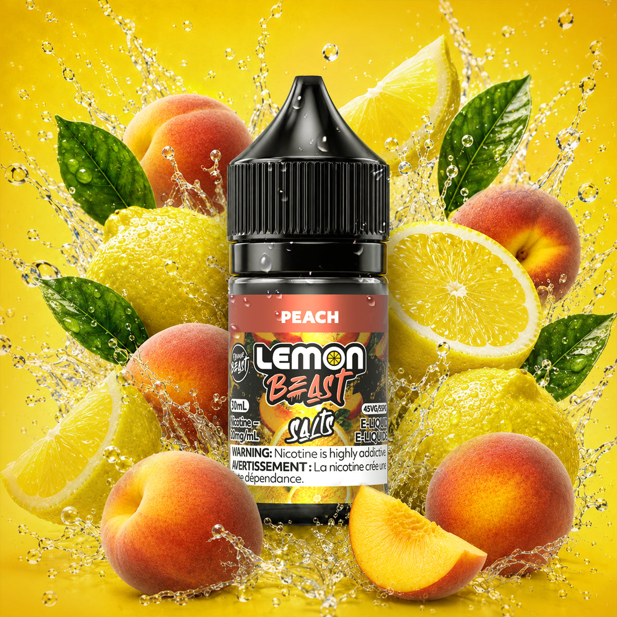 Flavour Beast Lemon Beast E-Liquid 30mL in Peach Lemon flavour | Supa Vapes Canada