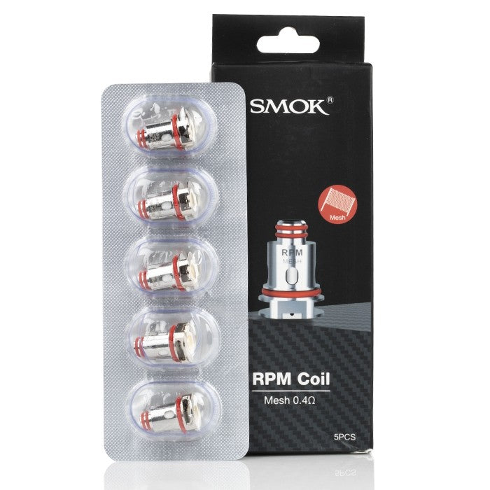 SMOK RPM40 Mesh 0.4 Coil 5 PCS/PCK, 0.4 ohm mesh coils, compatible with SMOK RPM40 and Nord series devices, high-quality replacement coils for consistent flavor and vapor, ideal for Ontario and Quebec vapers.