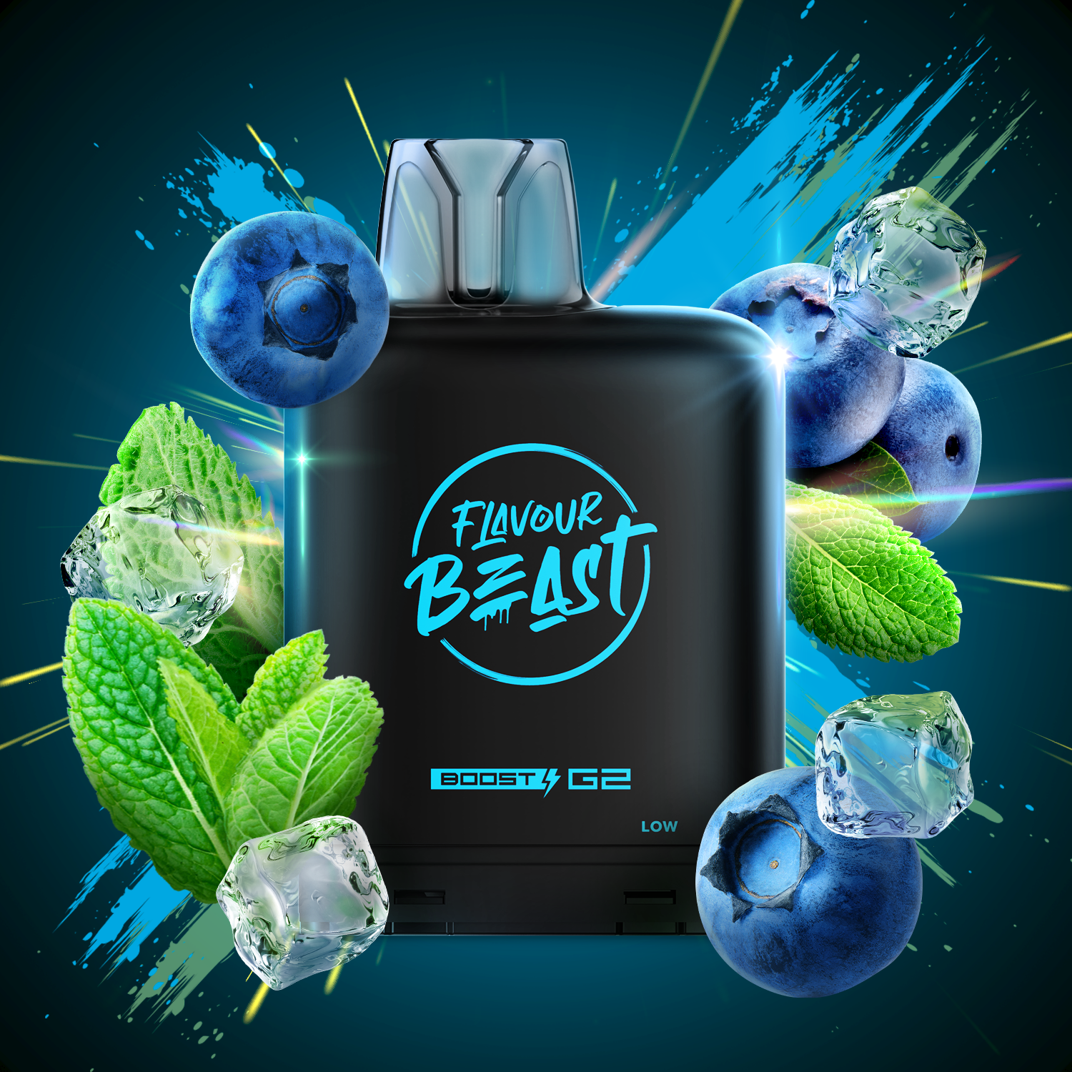 Flavour Beast Level X Boost 25K Arctic Menthol flavour pod, 20mL capacity, providing up to 25,000 puffs, long-lasting and refreshing vape for Ontario and Quebec users.