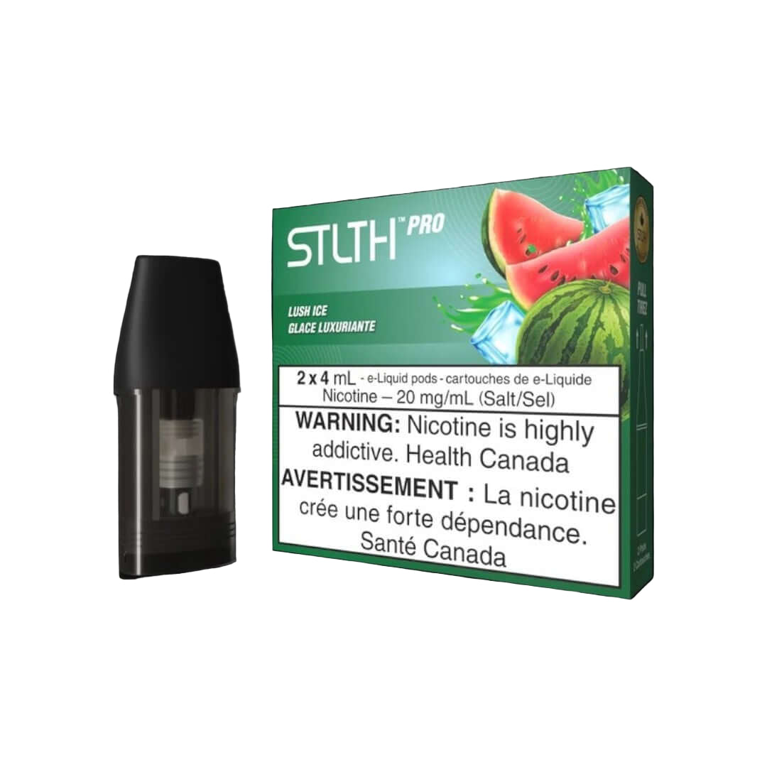 STLTH PRO Pods Blue Razz Melon Ice flavour, enhanced mesh coil for smooth vapour and fast nicotine satisfaction, clearance offer, ideal for vapers in Ontario and Quebec.