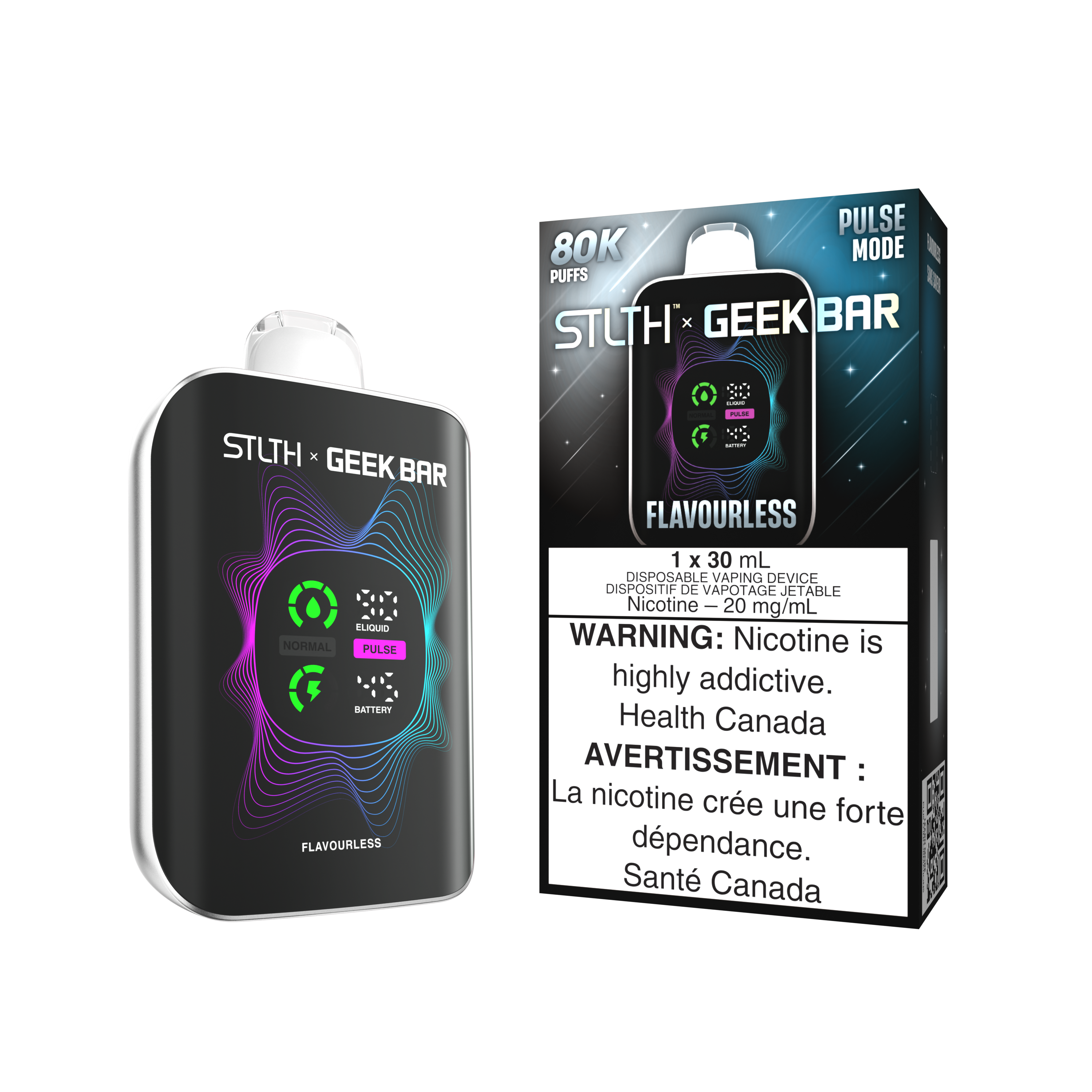 STLTH x Geek Bar 80K disposable vape — Flavourless | Supa Vapes Canada