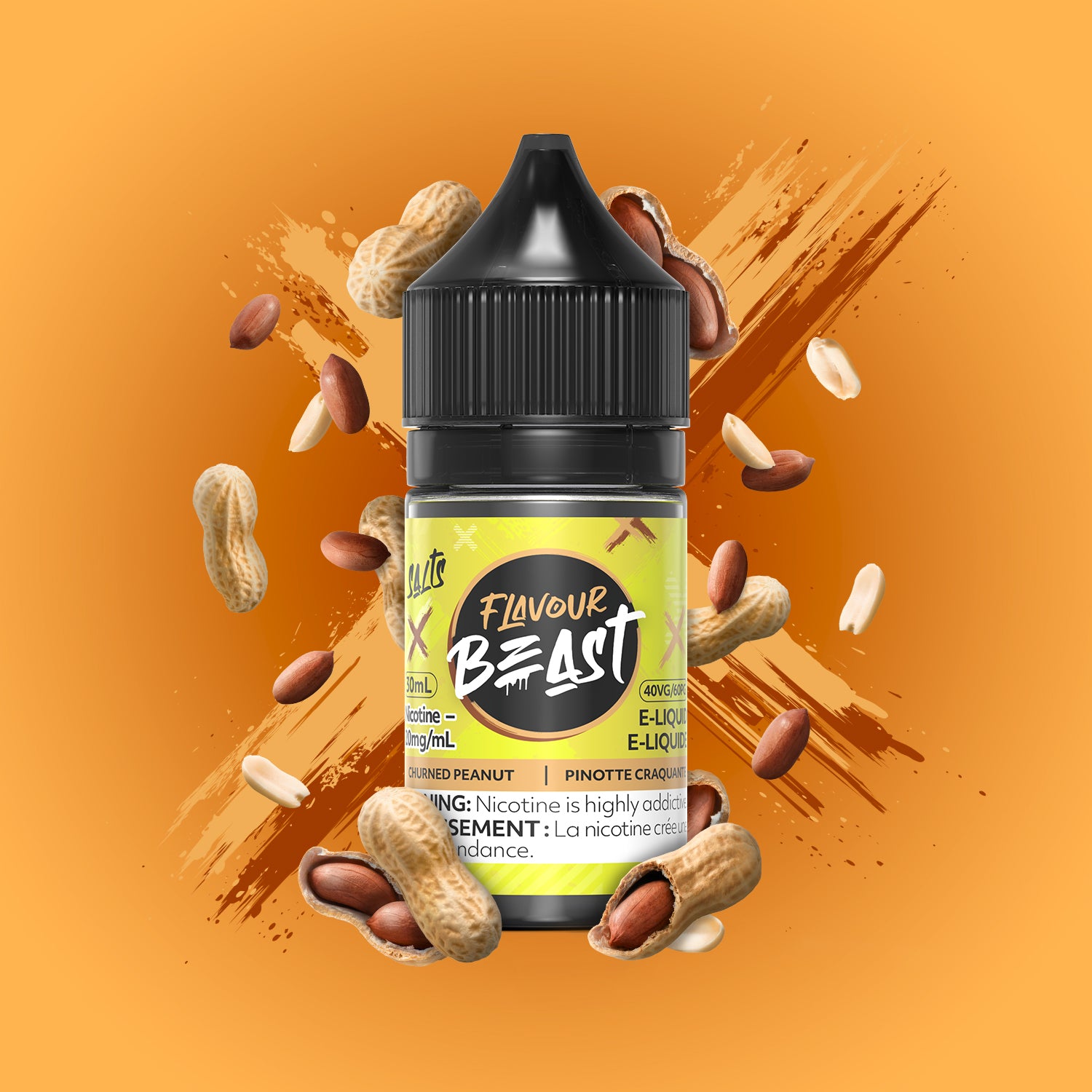 Flavour Beast E-Liquid Salt 30mL, Blessed Blueberry Mint flavour with 10mg nicotine, intense and smooth vaping experience, ideal for Ontario and Quebec users.