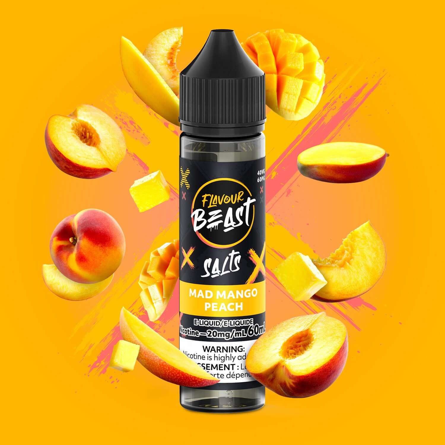 Flavour Beast E-Liquid Salt Nic 60mL, Bomb Blue Razz flavor with smooth salt nicotine, intense and satisfying vape, popular among Ontario and Quebec customers.