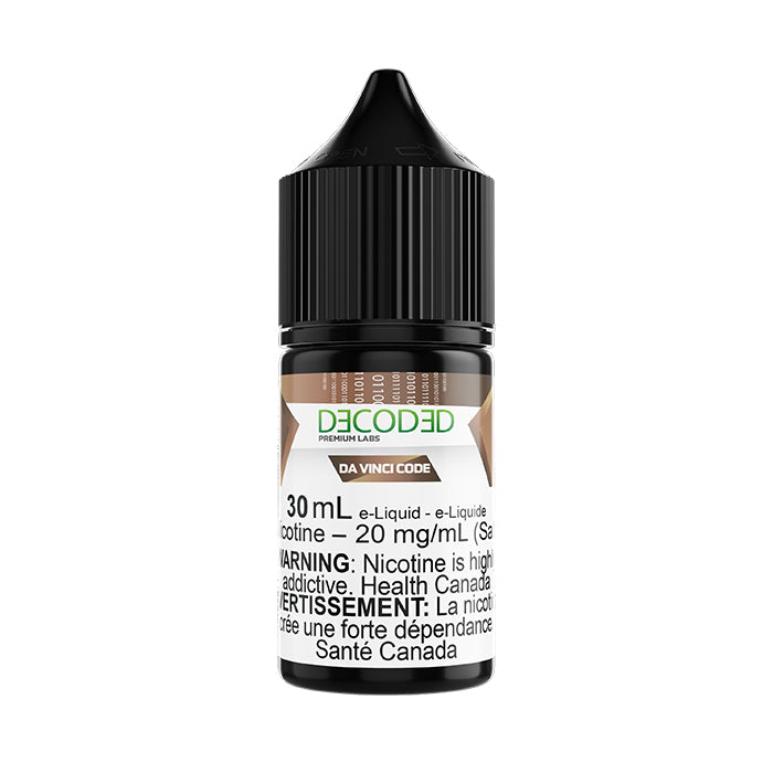 DECODED Salt Nic 30mL, Rongo flavour with tangy strawberry, citrus, and crisp cucumber, 2% nicotine strength, ideal for pod system users in Ontario and Quebec.