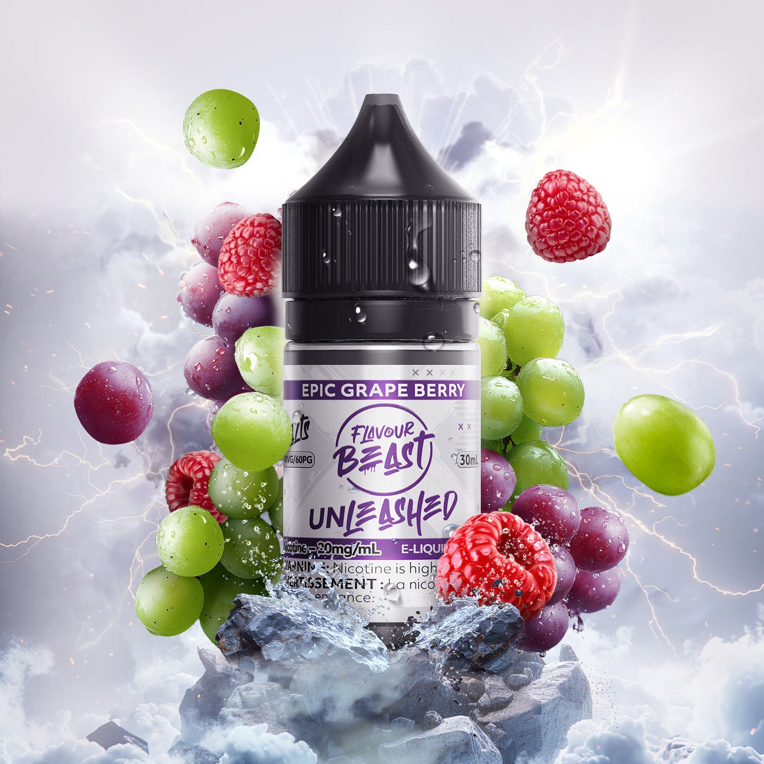 Flavour Beast Unleashed E-Liquid, Epic Mango flavour, ice salt nicotine e-liquid, refreshing and intense fruit vape, ideal for Ontario and Quebec customers.