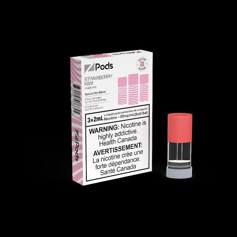 Z Pods Honeydew Melon Ice flavour pod with 20mg nicotine strength, smooth nicotine blend delivering strong throat hit, ideal for Ontario and Quebec vapers.