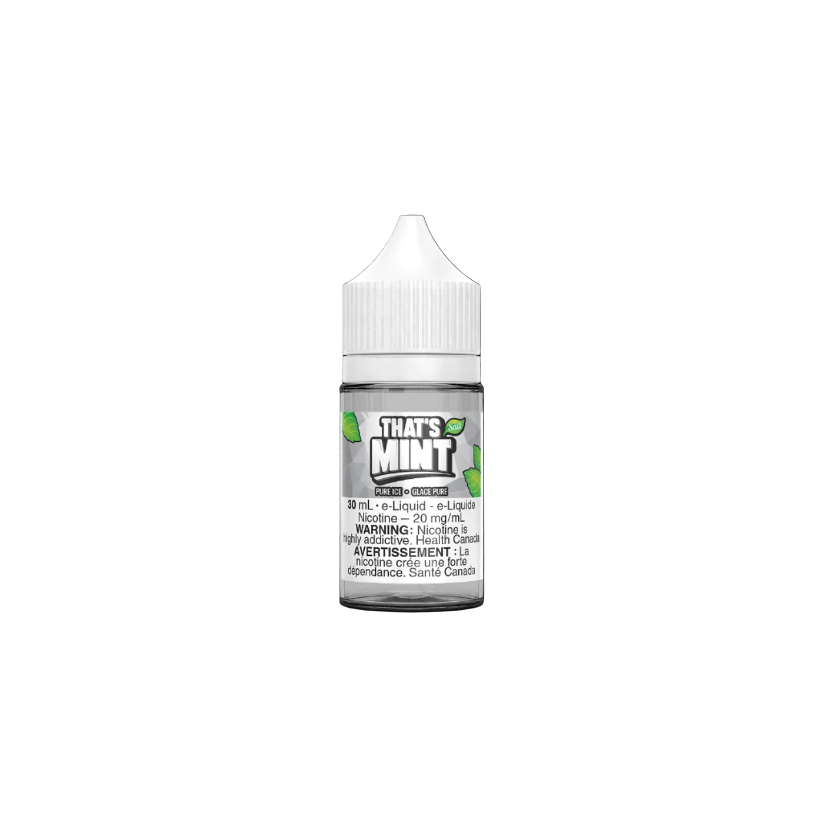 That's Mint - Salt, Mint Condition flavour, 20mg salt nicotine strength, cool and smooth vape with intense mint freshness, designed for Ontario and Quebec customers.