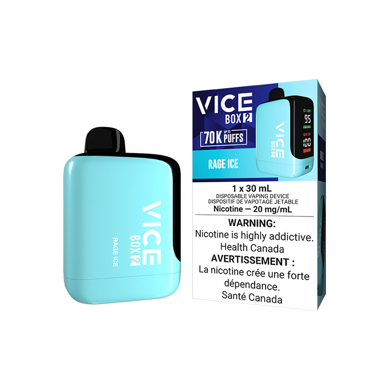 VICE Box 2, RAZZ MANGO PUNCH ICE flavour, bold and refreshing vape experience designed for Ontario and Quebec vape enthusiasts.