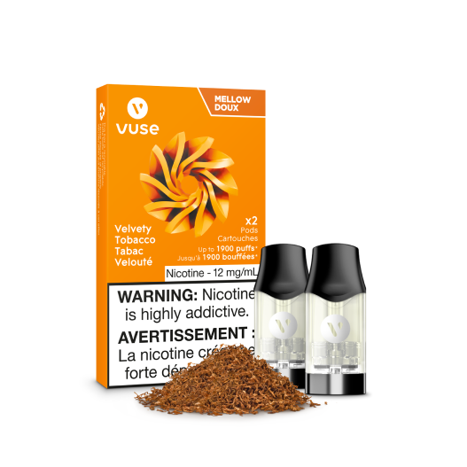 Vuse Pods Flavour: Velvety Tobacco Nicotine Strength: 2% (20mg) VUSE epods (2 PCK) | Supa Vapes - Hawkesbury, Ottawa & Ontario Vape Shop