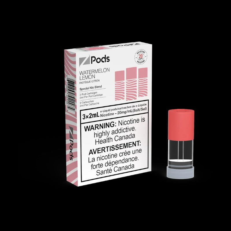 Z Pods Strawberry Peach flavour pod with special nicotine mix, smooth and strong throat hit, designed for Ontario and Quebec vapers.