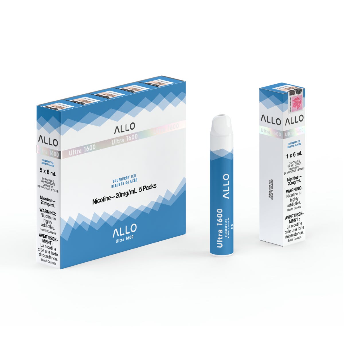 Allo Ultra 1600 Disposable Vape — Blueberry Ice