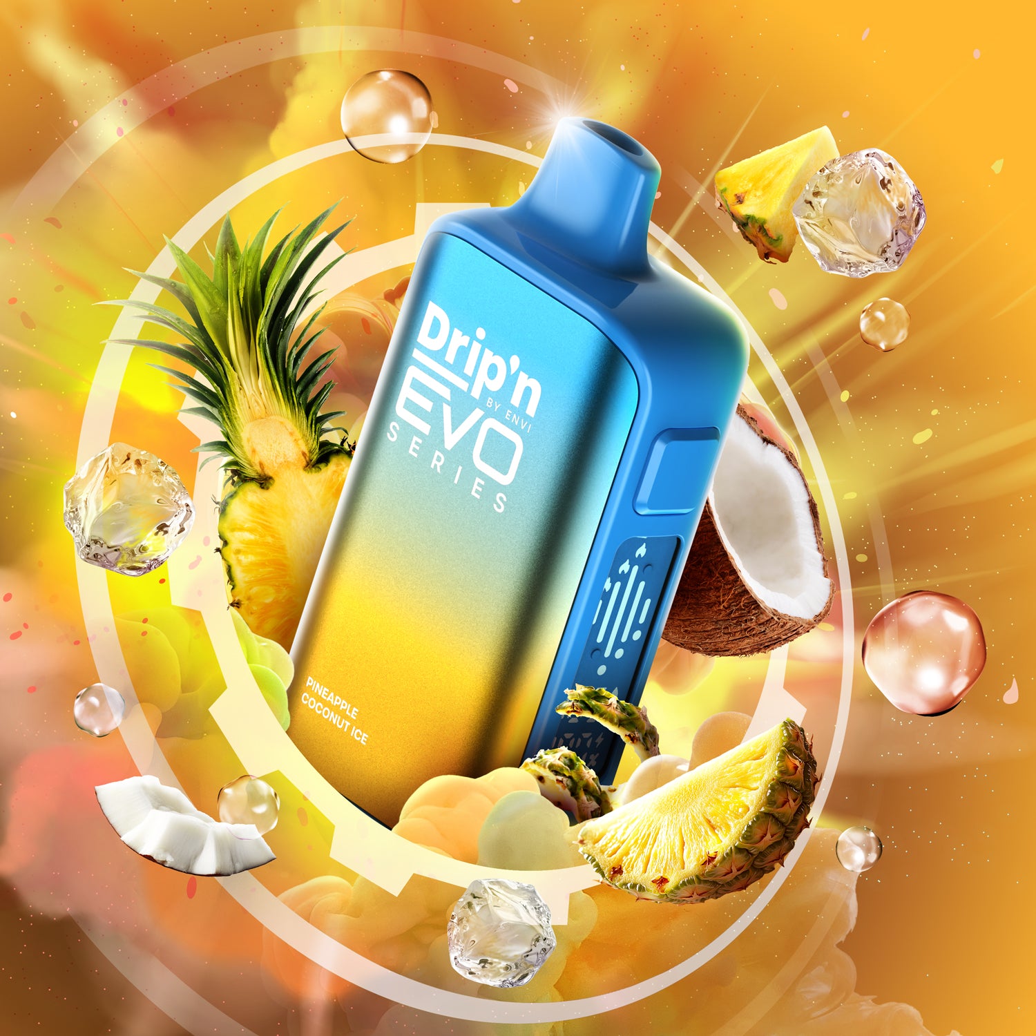 Drip'n EVO 63K Pineapple Coconut Ice Disposable Vape - Supa Vapes