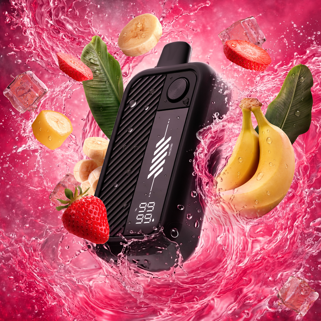 Flavour Beast Mode Max 3 STR8 UP Strawberry Banana Iced Disposable Vape - Supa Vapes