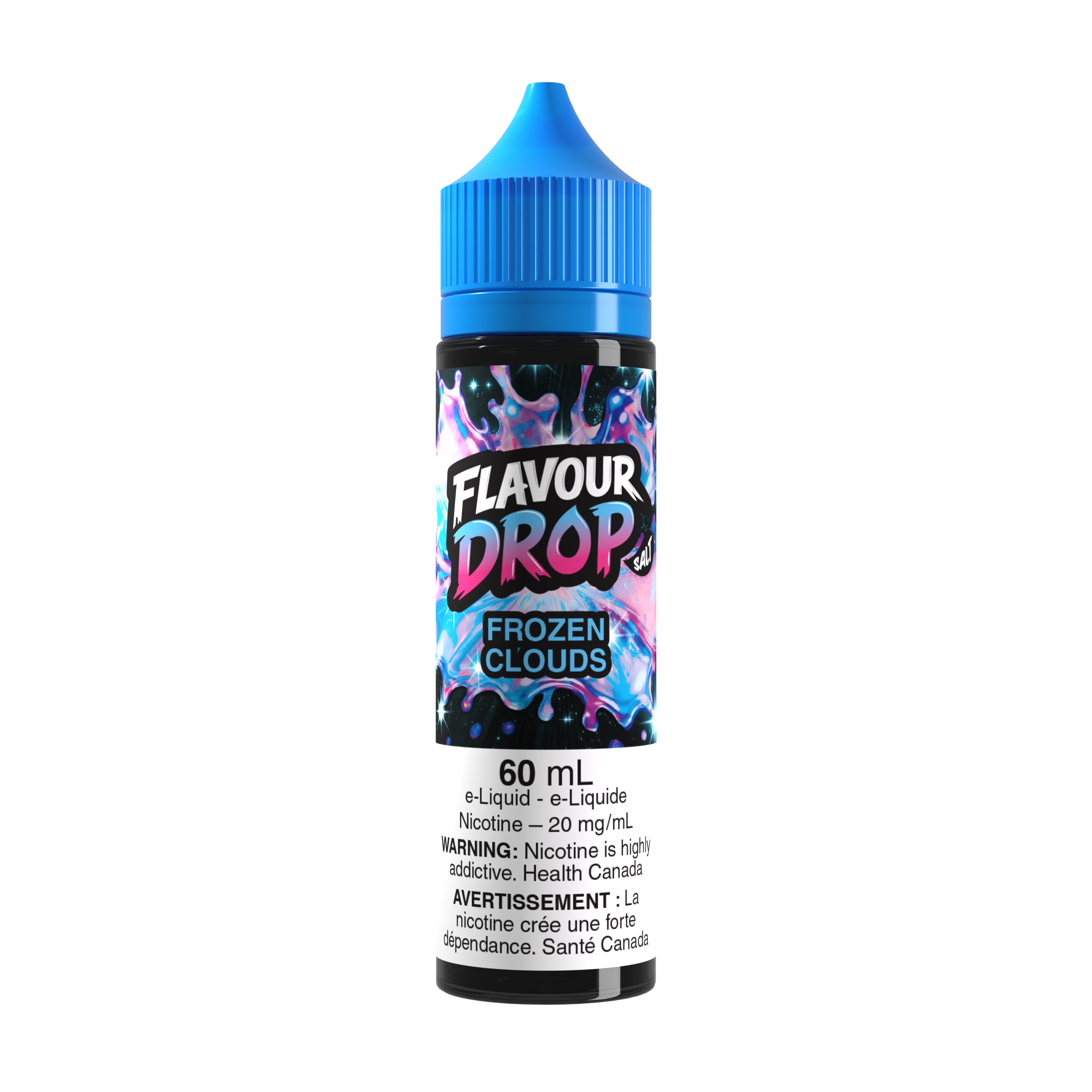 Flavour Drop Salt Frozen Clouds 60mL salt nicotine e-liquid bottle