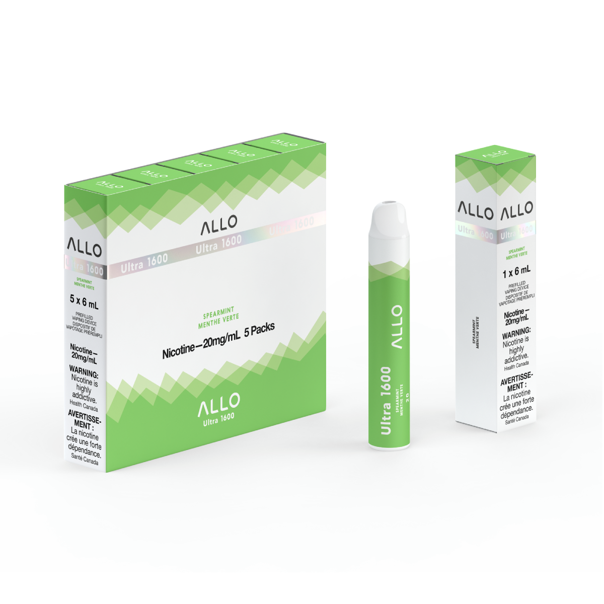 Allo Ultra 1600 Disposable Vape — Spearmint
