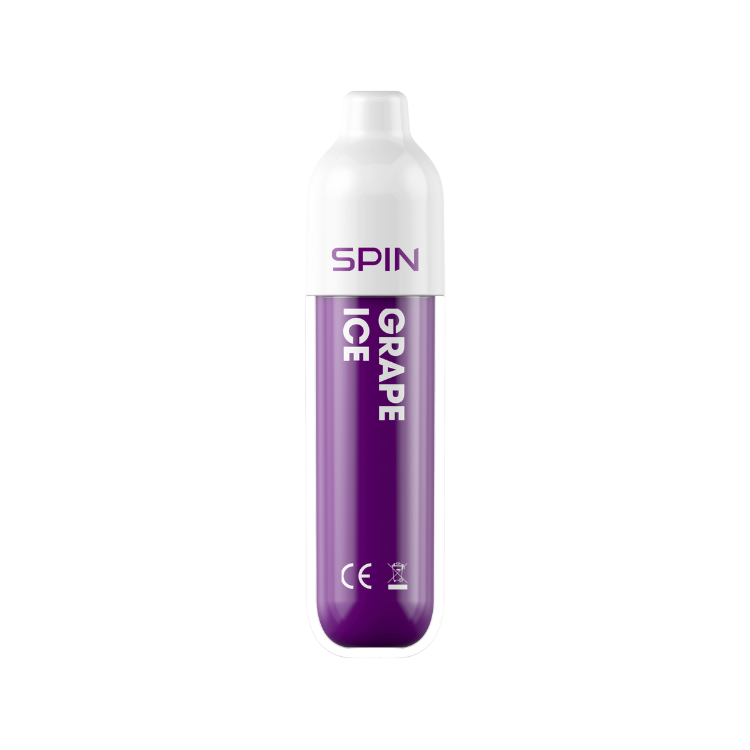SPIN 1500 Grape Ice disposable vape, compact 2mL mesh coil device | Supa Vapes Canada
