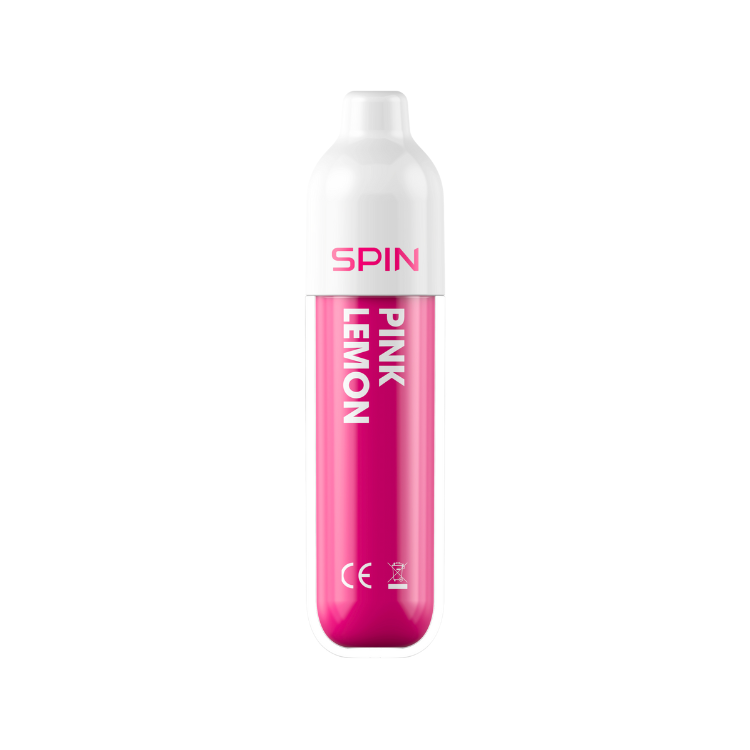 SPIN 1500 Pink Lemon disposable vape, compact 2mL mesh coil device | Supa Vapes Canada