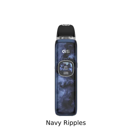 UWELL Caliburn G5 open pod kit in Navy Ripples with IML frosted panel