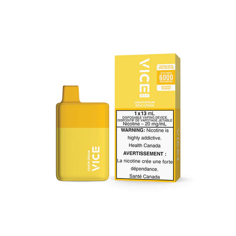 VICE Box 6000, Peach T flavour vape with smooth taste, classic box design, ideal for vapers in Ontario and Quebec seeking quality and variety.