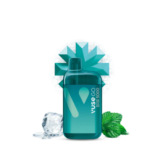 VUSE Go 5000, Grape Ice flavour, rechargeable disposable vape with 5,000 puffs and 20mg nicotine, ideal for Ontario and Quebec vapers.