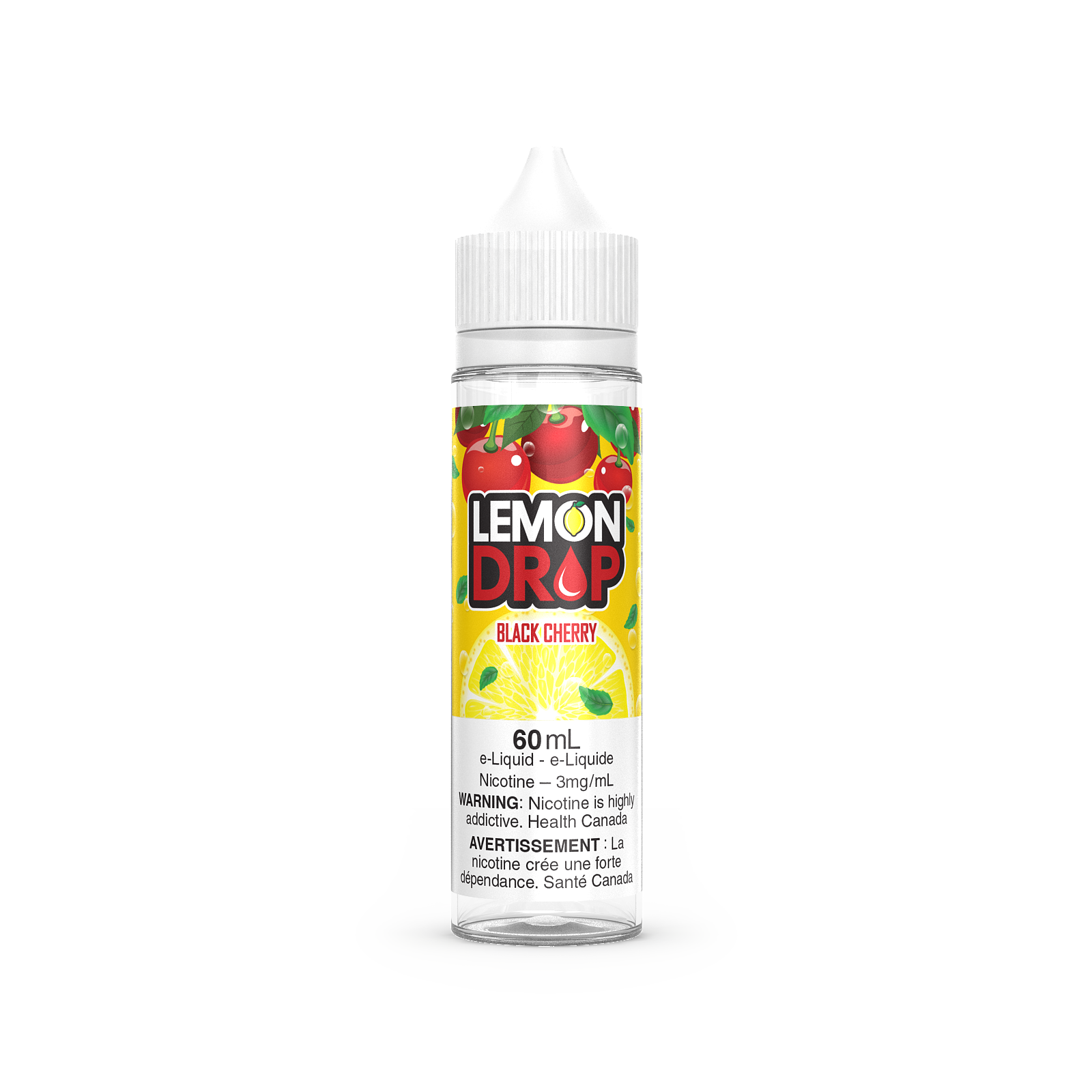 Lemon Drop vape, Banana flavour with 3mg nicotine, tangy lemon and ripe banana blend, ideal for citrus flavour enthusiasts in Ontario and Quebec.