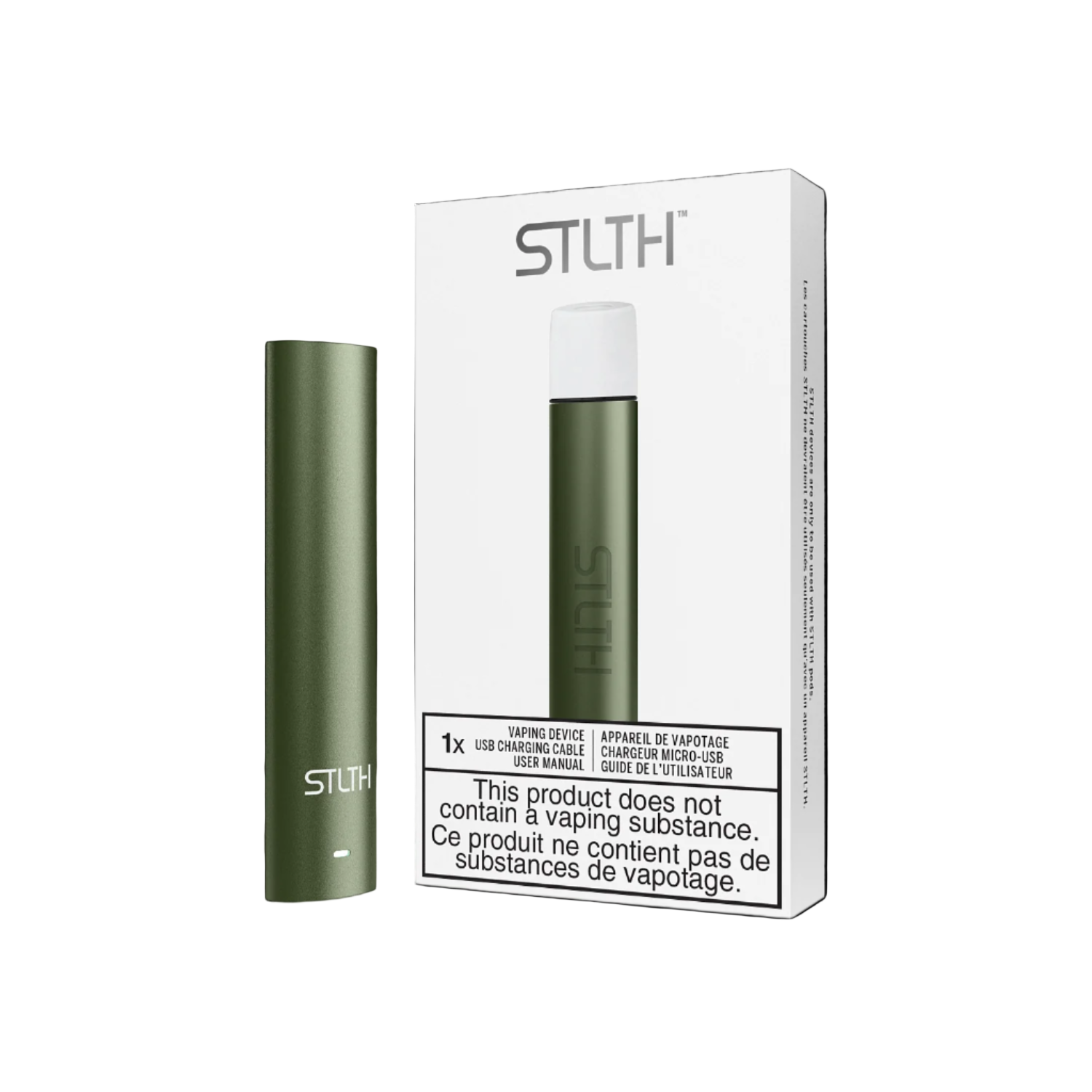 STLTH Type-C Device, Blue Metal anodized finish, fast Type-C charging, draw-activated firing for convenient vaping, ideal for Ontario and Quebec users.