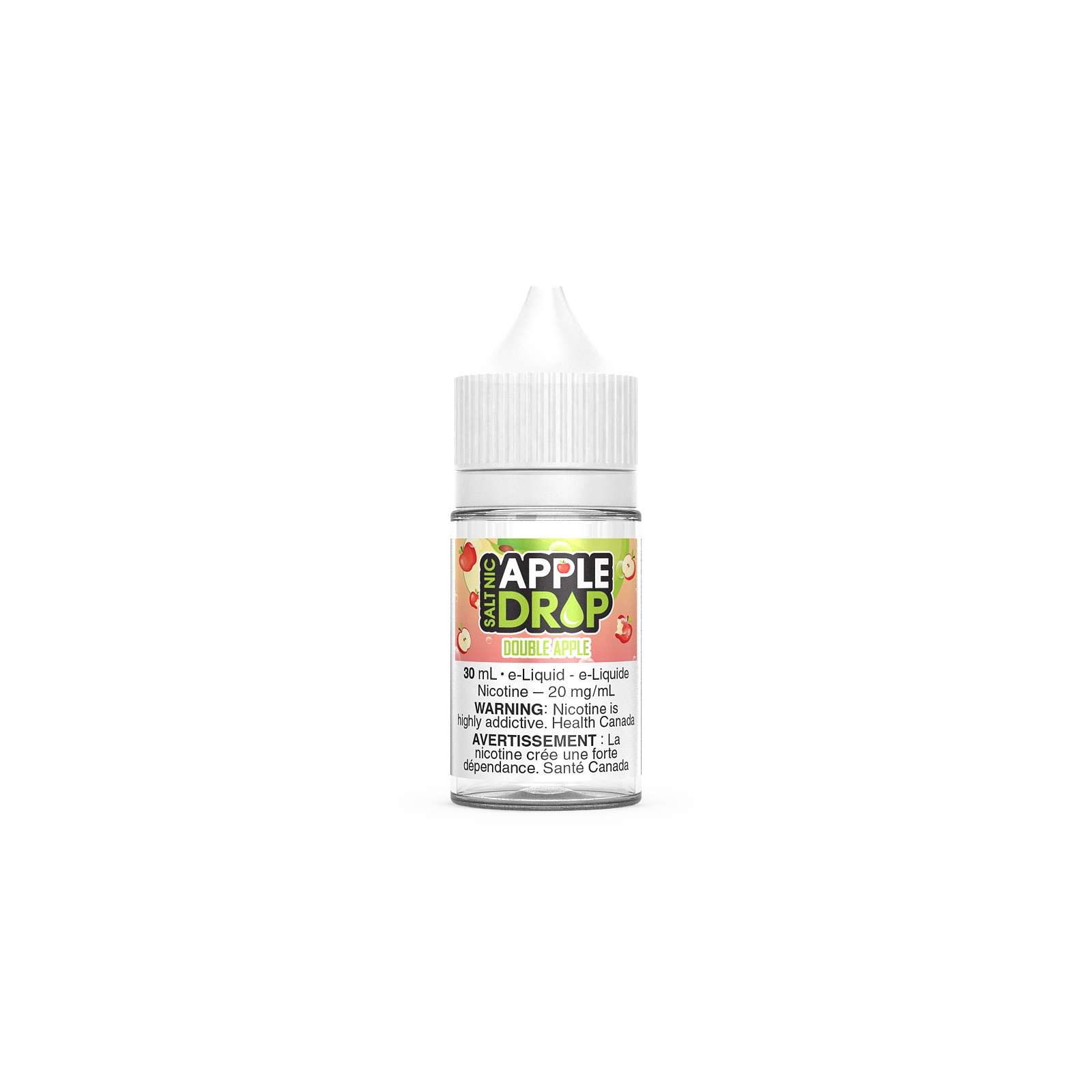 Apple Drop Salt 30mL, Cranberry flavour, 20mg nicotine vape juice, smooth and flavorful e-liquid, ideal for Ontario and Quebec vapers.