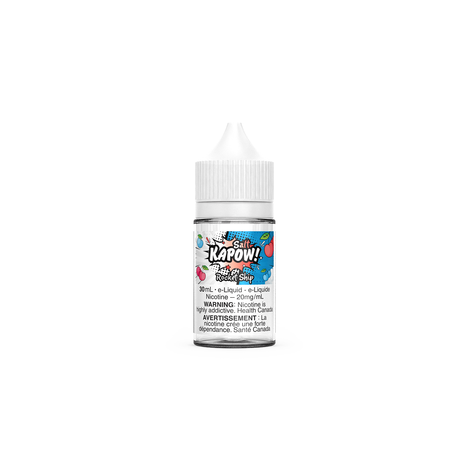 KAPOW! - Salt Nic, I'm Blue flavour, 12mg salt nicotine e-liquid, sweet and smooth vape, popular with Ontario and Quebec vapers.