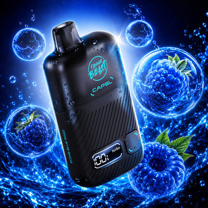 Flavour Beast CAPSL AFX30 Disposable Vape 30mL in Bomb Blue Razz flavour | Supa Vapes Canada
