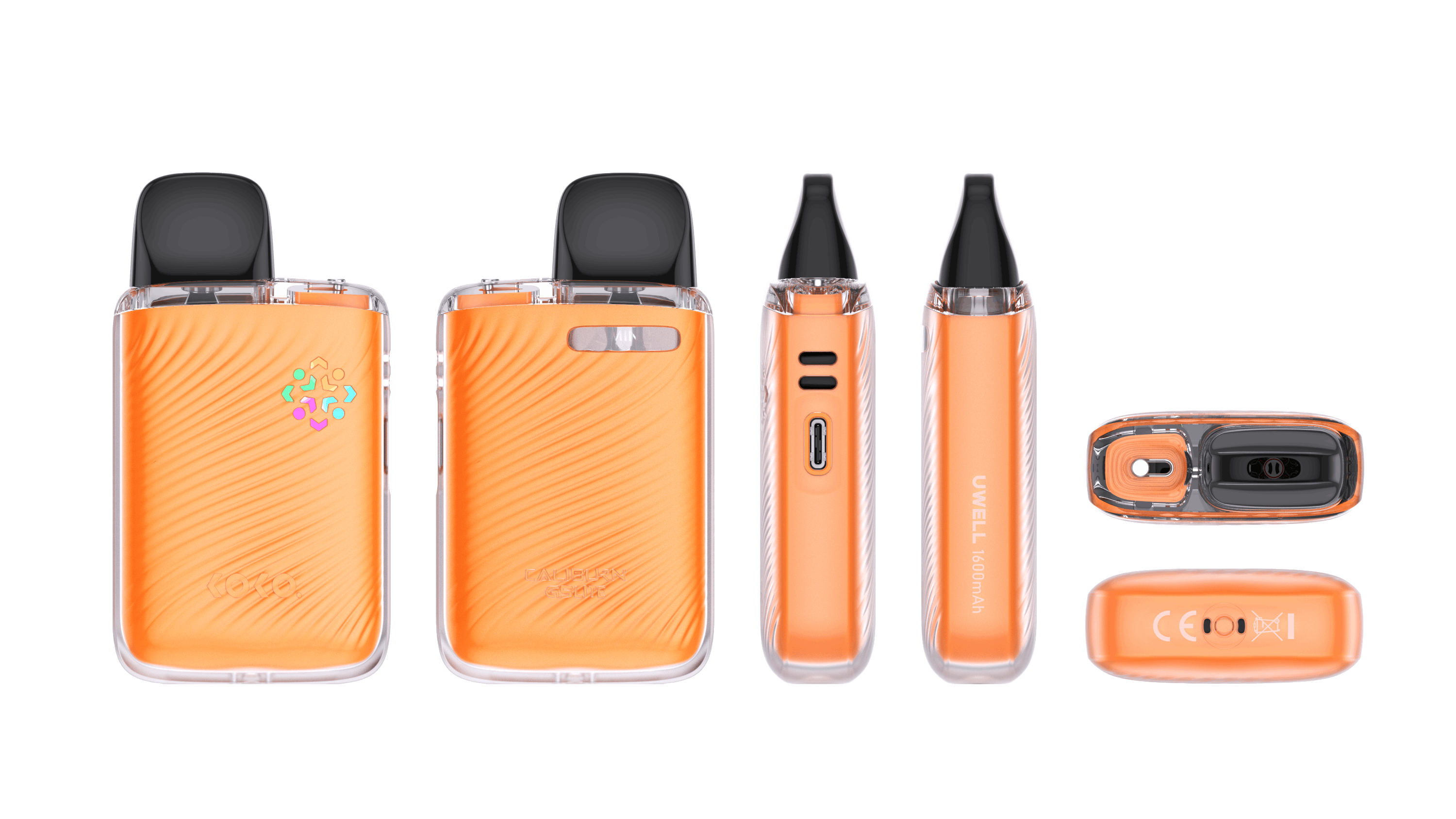 Coral Orange G5 Lite Koko device in different angles