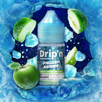 DRIP'N by Envi Frozen Series Salt 30mL, Grape Ice Blast flavour, cool icy vape with smooth salt nicotine, ideal for Ontario and Quebec customers seeking a refreshing hit.