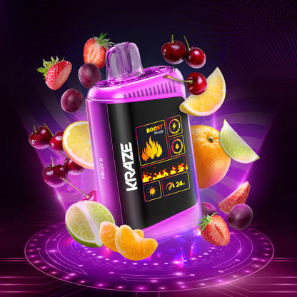 KRAZE HD Mega, Norwegian Berry G Ice flavour, smooth refreshing notes, customizable nicotine strength, premium disposable vape ideal for Ontario and Quebec vapers.