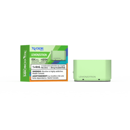 Z-Colors (Zpods) 15K Pods, Green Apple flavour pod with adjustable wattage and 4ml capacity, designed for a personalized vaping experience in Ontario and Quebec.