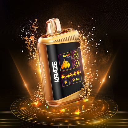 KRAZE HD Mega, Strawberry Ice flavour disposable vape with adjustable airflow and 800mAh rechargeable battery, smooth fruity flavour ideal for Ontario and Quebec vapers.