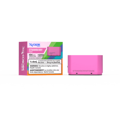 Z-Colors (Zpods) 15K Pod, Raspberry flavour, adjustable wattage settings, compatible with Z-Land battery, designed for customized vaping in Ontario and Quebec.