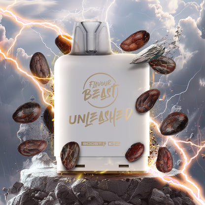 Flavour Beast Level X Unleashed Boost G2 Pod 25K, Craving Crazy Cocoa flavour pod with advanced Boost technology delivering double the flavor intensity, ideal for Ontario and Quebec vapers.