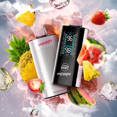 Flavour Beast Unleashed DCP 20K, Epic Strawberry flavour, dual coil vaping device with supreme performance, long-lasting and versatile, ideal for Ontario and Quebec vapers.