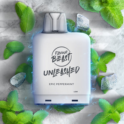 Flavour Beast Level X Unleashed Boost G2 Pod 25K, Epic Blue Razz Lemon Ice flavour pod with 23W Boost mode, delivering double flavour intensity, 25,000 puffs, designed for Ontario and Quebec vapers.