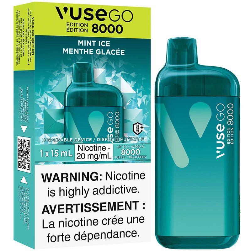 VUSE Go 8000 disposable vape - long-lasting and convenient vaping available in Hawkesbury, Ottawa, and across Ontario.