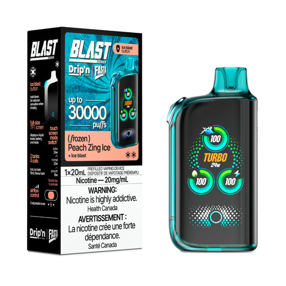 DRIP'N vape fasta blast 30K (Sour) Watermelon Ice – premium disposable vape pod with icy ejuice flavor, popular in Hawkesbury, Ottawa, and across Ontario.