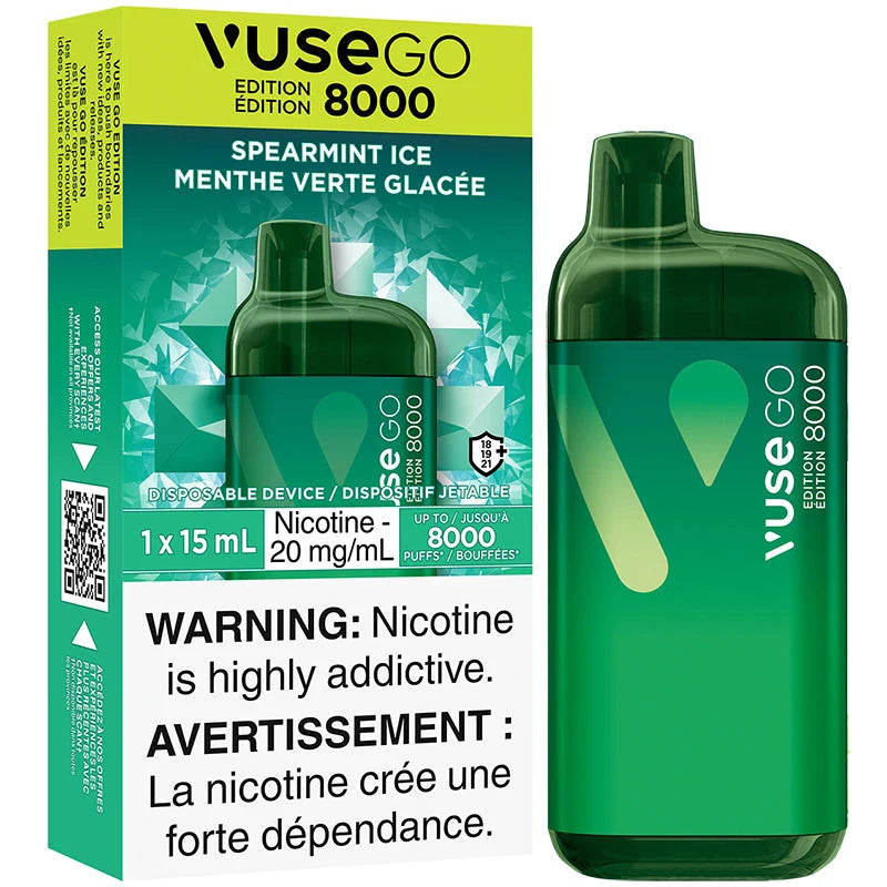 VUSE Go 8000 disposable vape - long-lasting and convenient vaping available in Hawkesbury, Ottawa, and across Ontario.