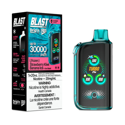 DRIP'N vape fasta blast 30K Watermelon Cantaloupe Honeydew Ice – premium disposable vape pod with icy ejuice flavor, popular in Hawkesbury, Ottawa, and across Ontario.