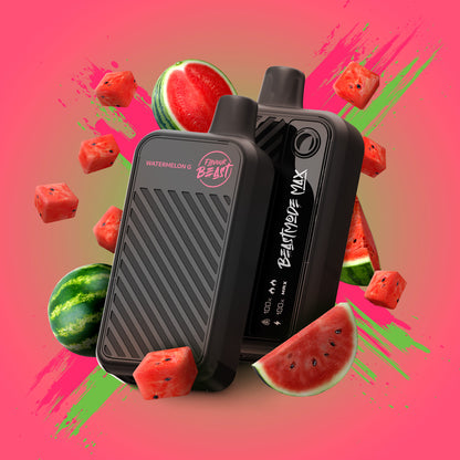 Flavour Beast Beast Mode MAX, Mad Mango Peach flavour, rechargeable 850mAh battery with three vaping modes (standard, Beast, MAX), intense vaping experience for Ontario and Quebec vapers.