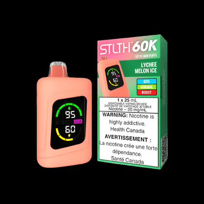 STLTH 60K Lychee Melon Ice - flavor-packed disposable vape available in Hawkesbury, Ottawa, and across Ontario.